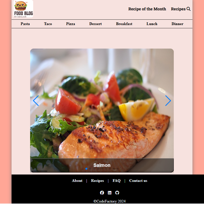 Food Blog project image
